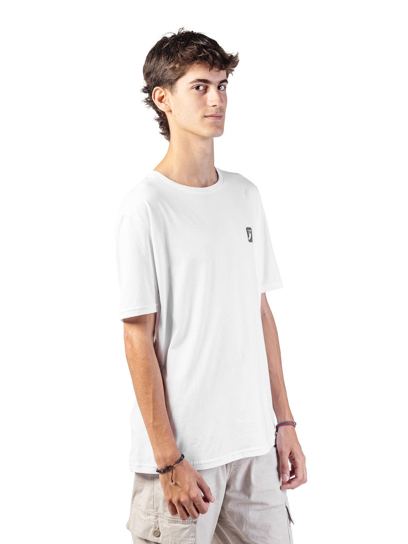 Polera Manga Corta Kano Ritoque 100% Algodón Orgánico Blanco-5