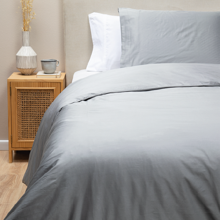 Cubre Plumón Bambú 300 Hilos Gris 1.5 Plazas Relan-0