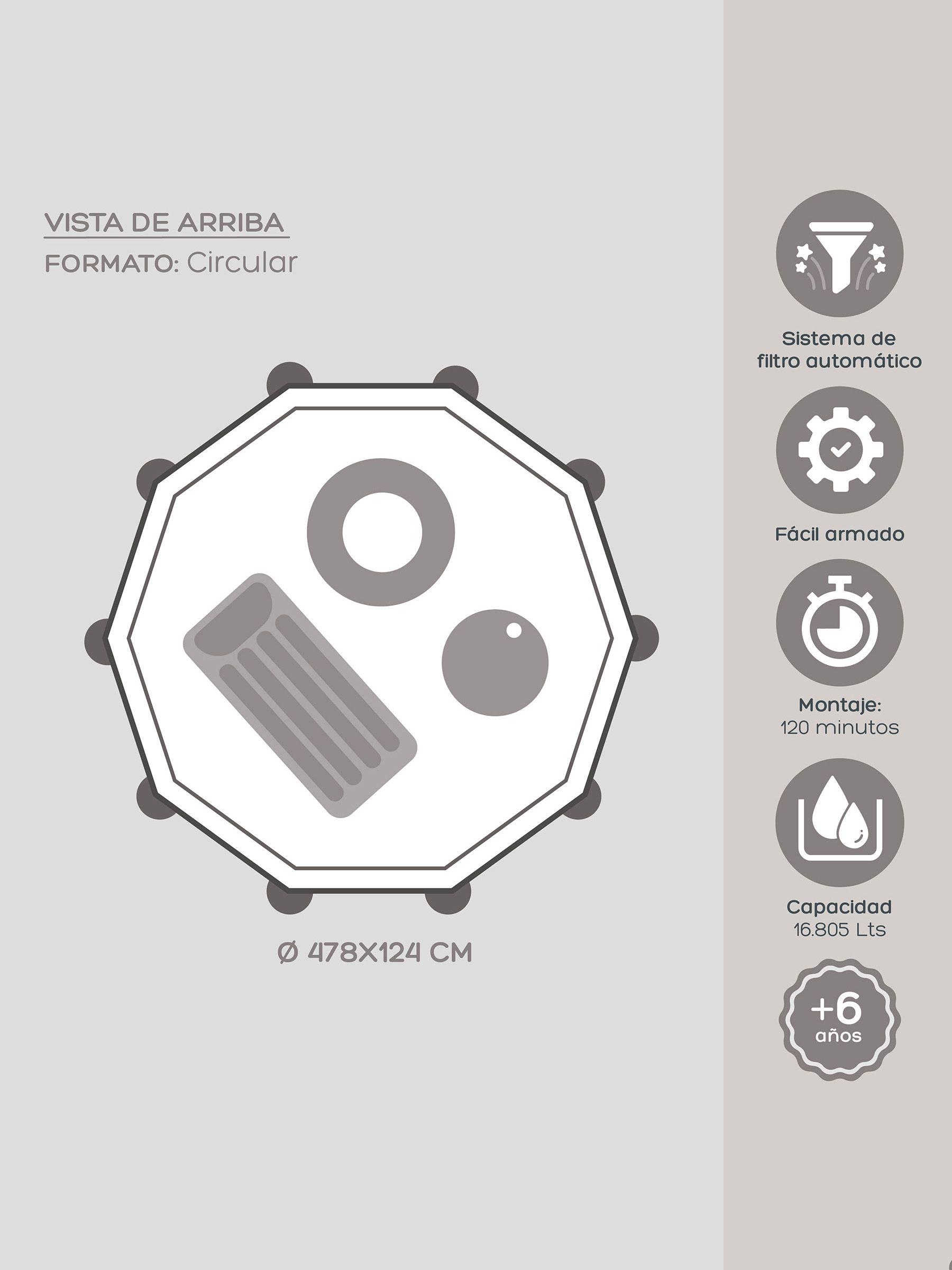 Piscina Estructural Intex Con Paneles 478 Cm-2