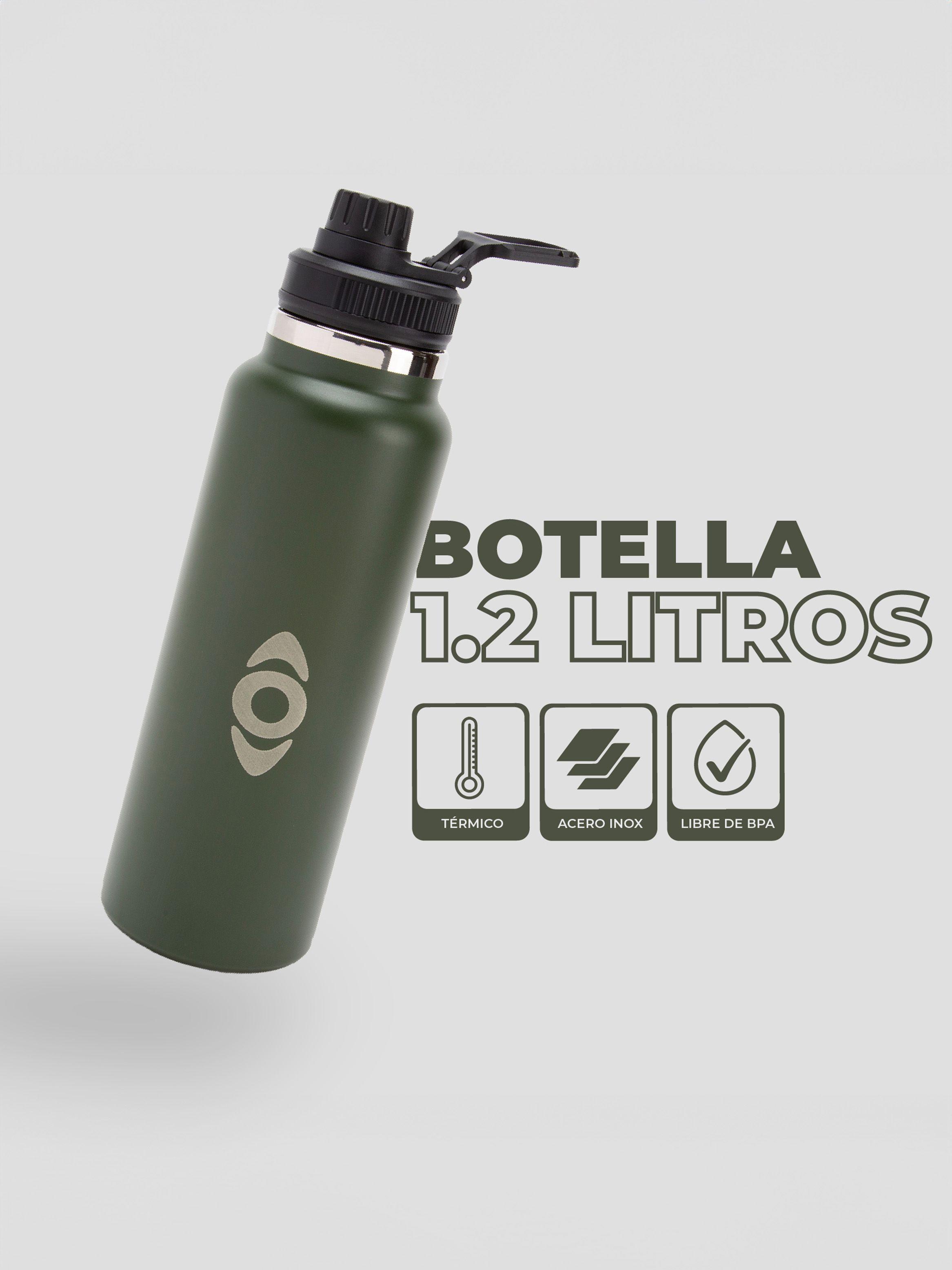 Botella Insulada Verde Oscuro 1.2 litros / Botella Agua Kano-1