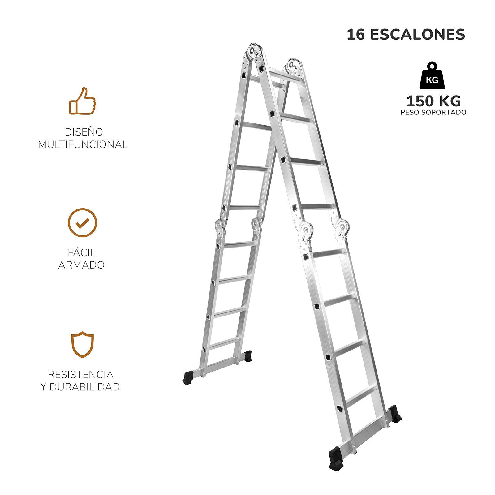 Escalera Plegable Relan Multipropósito 16 Peldaños-6