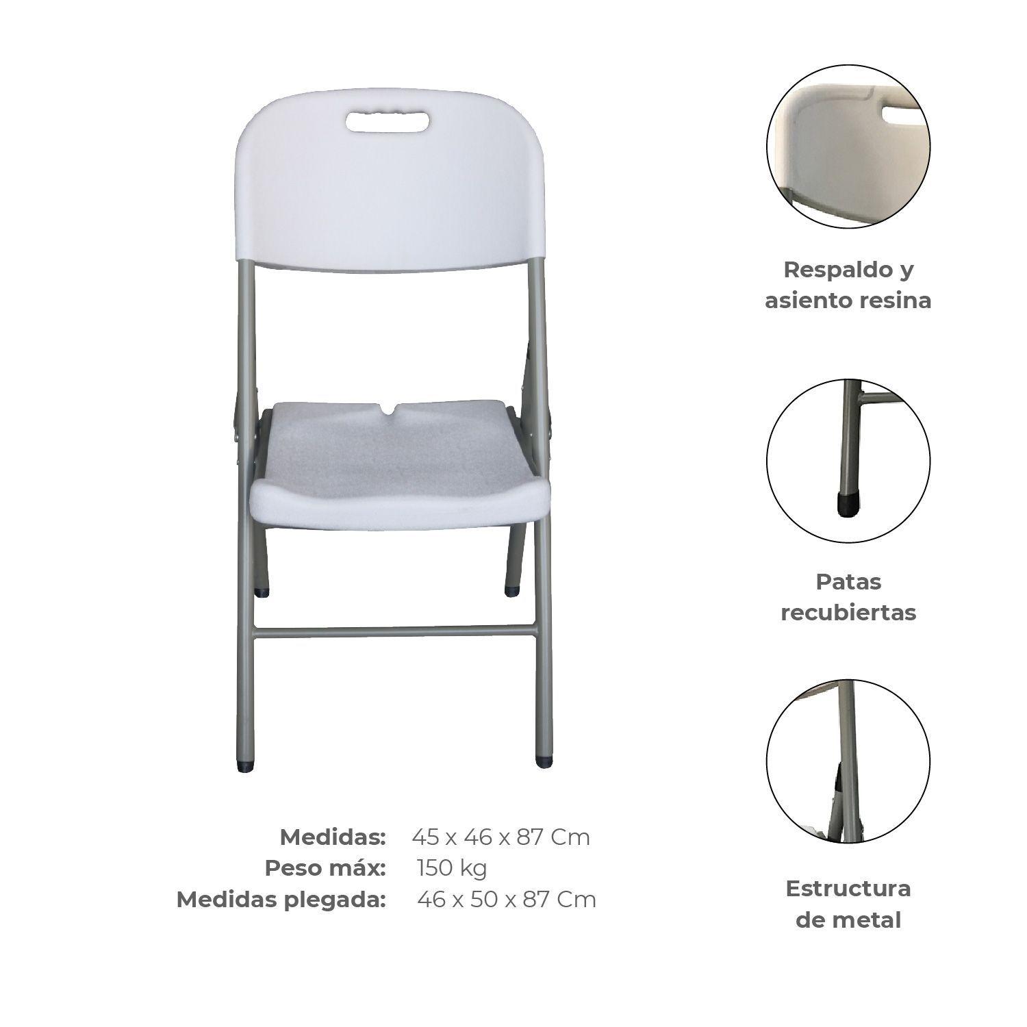 Set de 4 Sillas Plegables Kano Para Camping Jardín Eventos-2