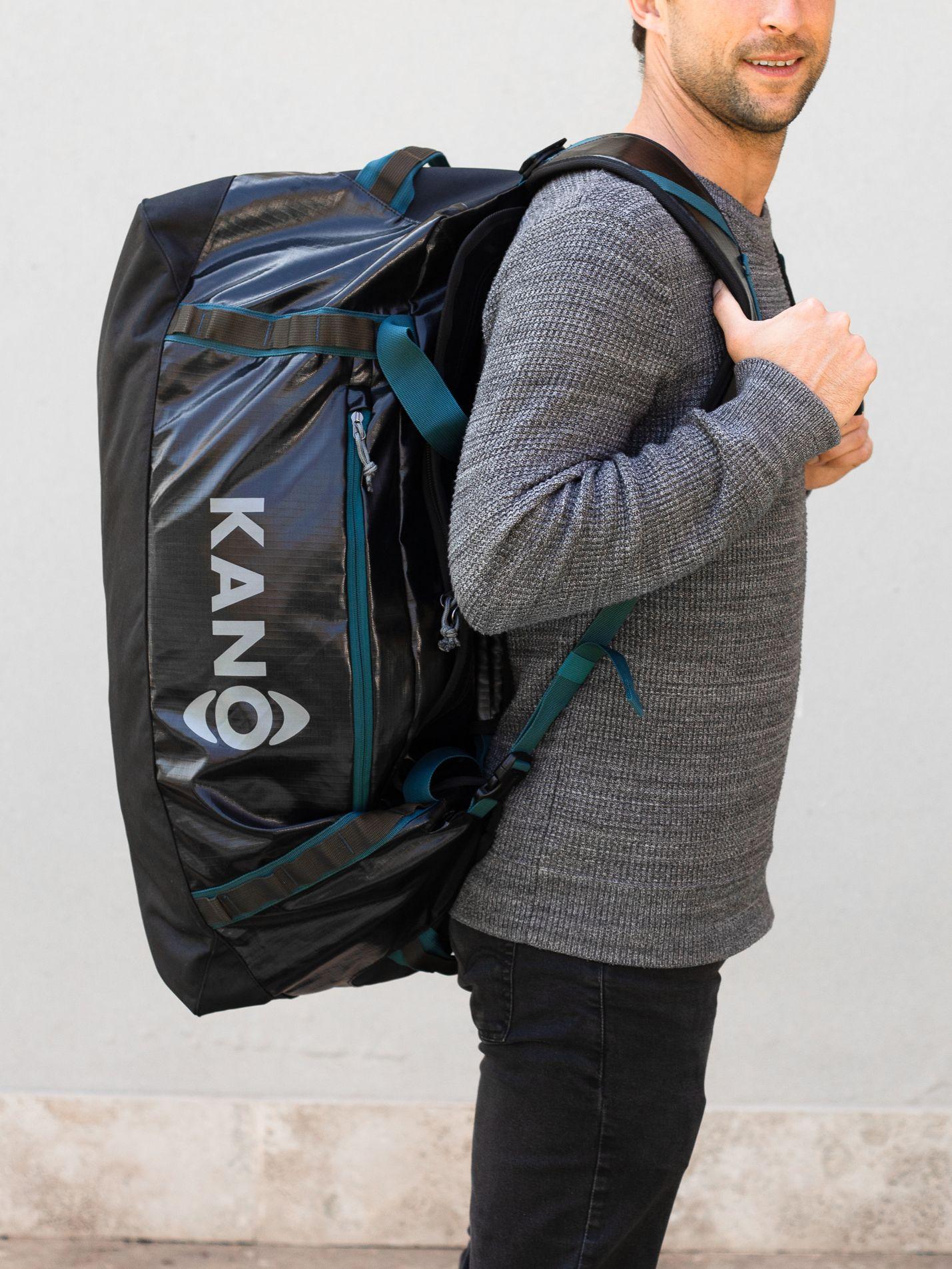 Bolso Mochila Impermeable Kano Outdoor 80L Plegable Negro-1