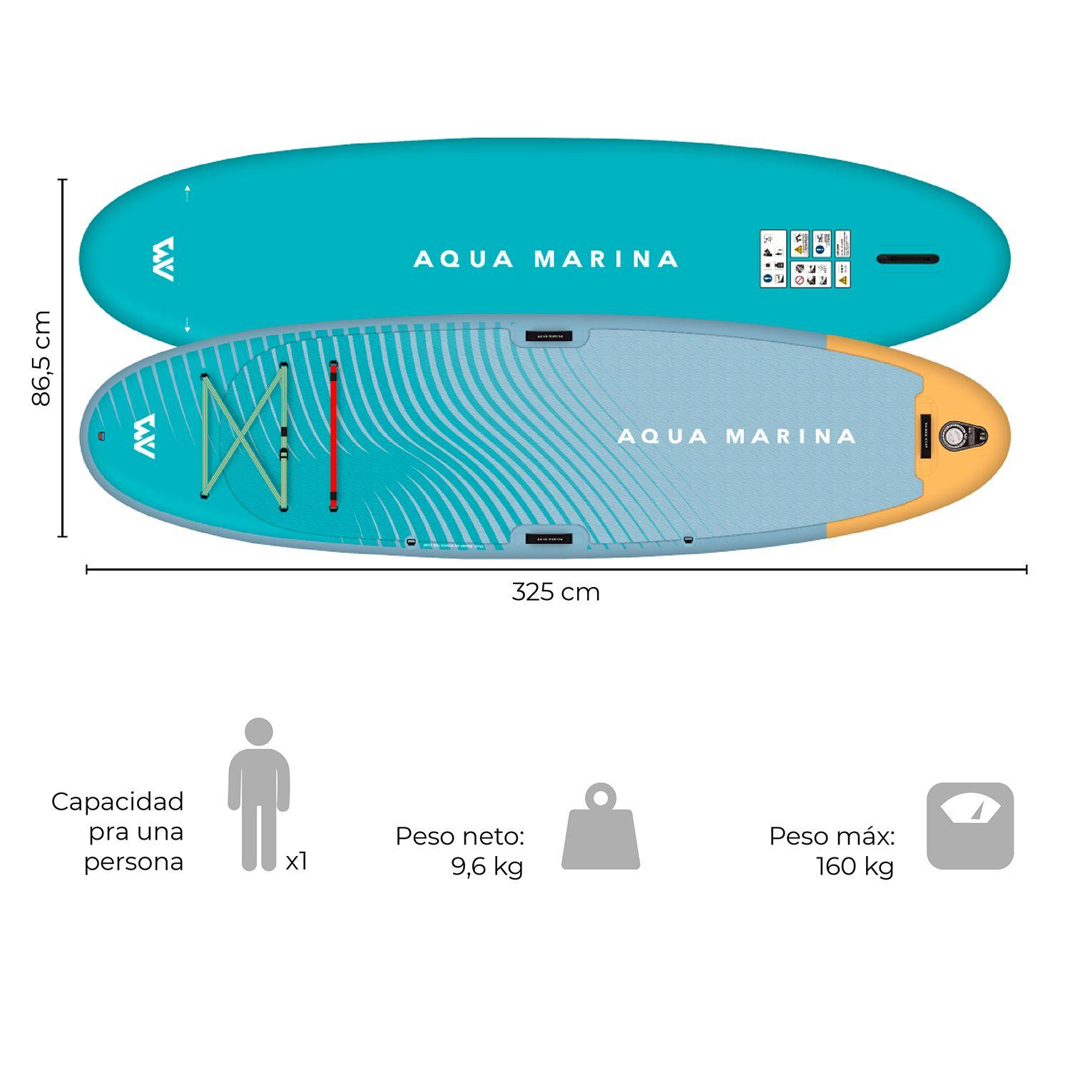 Stand Up Paddle SUP Para Yoga Dhyana Fitness Aqua Marina-2