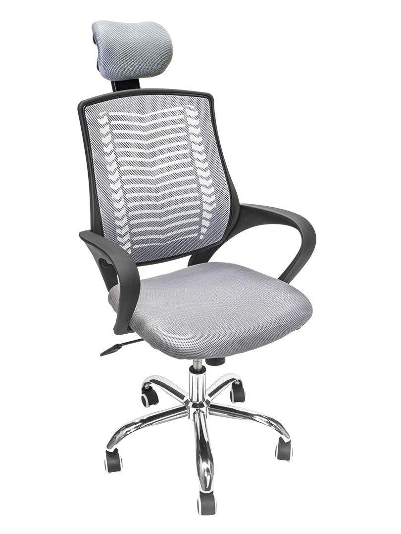 Silla de Escritorio Ejecutiva Top Living Con Cabecero Gris-3