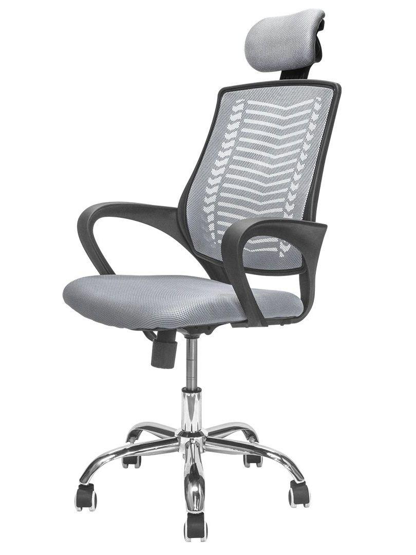 Silla de Escritorio Ejecutiva Top Living Con Cabecero Gris-4