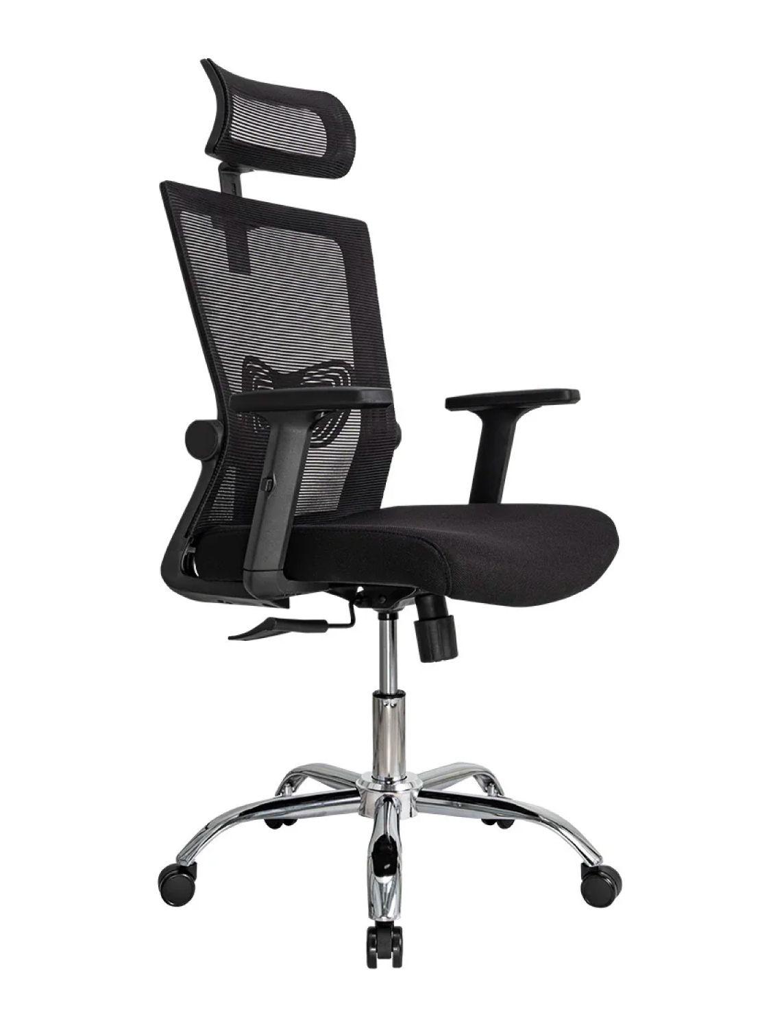 Silla de Oficina Presidente Ergonomus Delphi Base Cromada-0