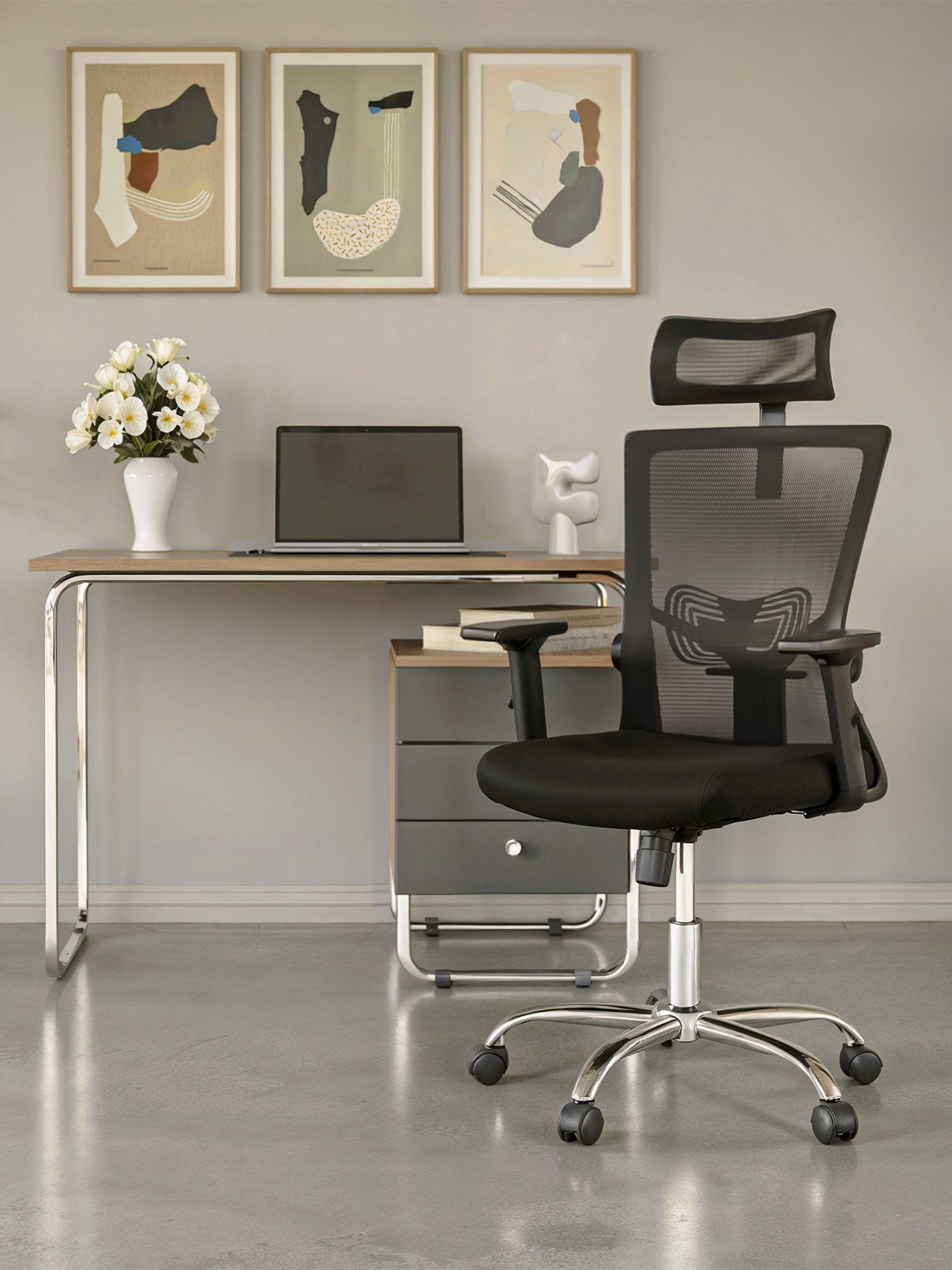 Silla de Oficina Presidente Ergonomus Delphi Base Cromada-1