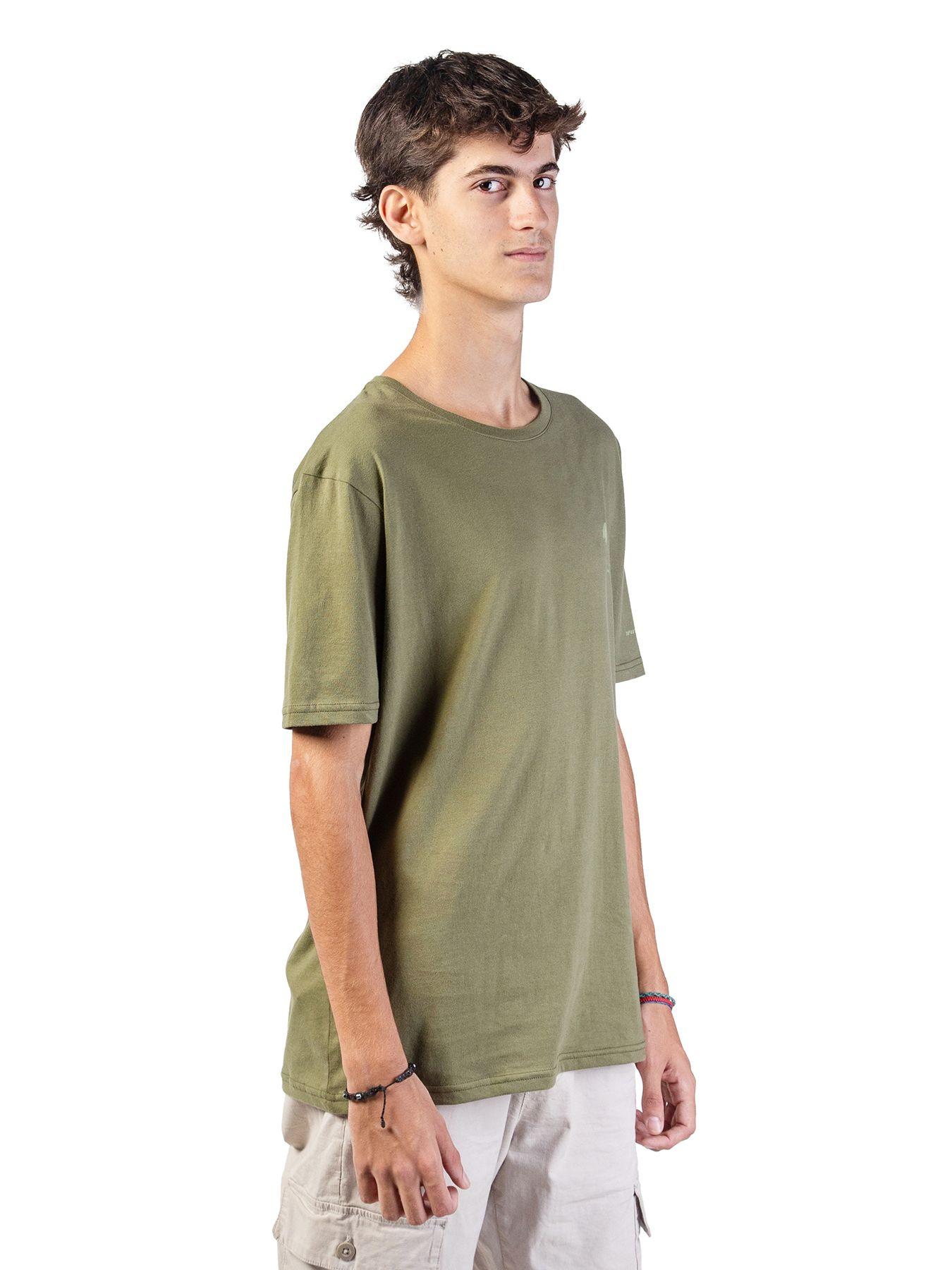 Polera Manga Corta Kano Pehuen 100% Algodón Orgánico Verde-2