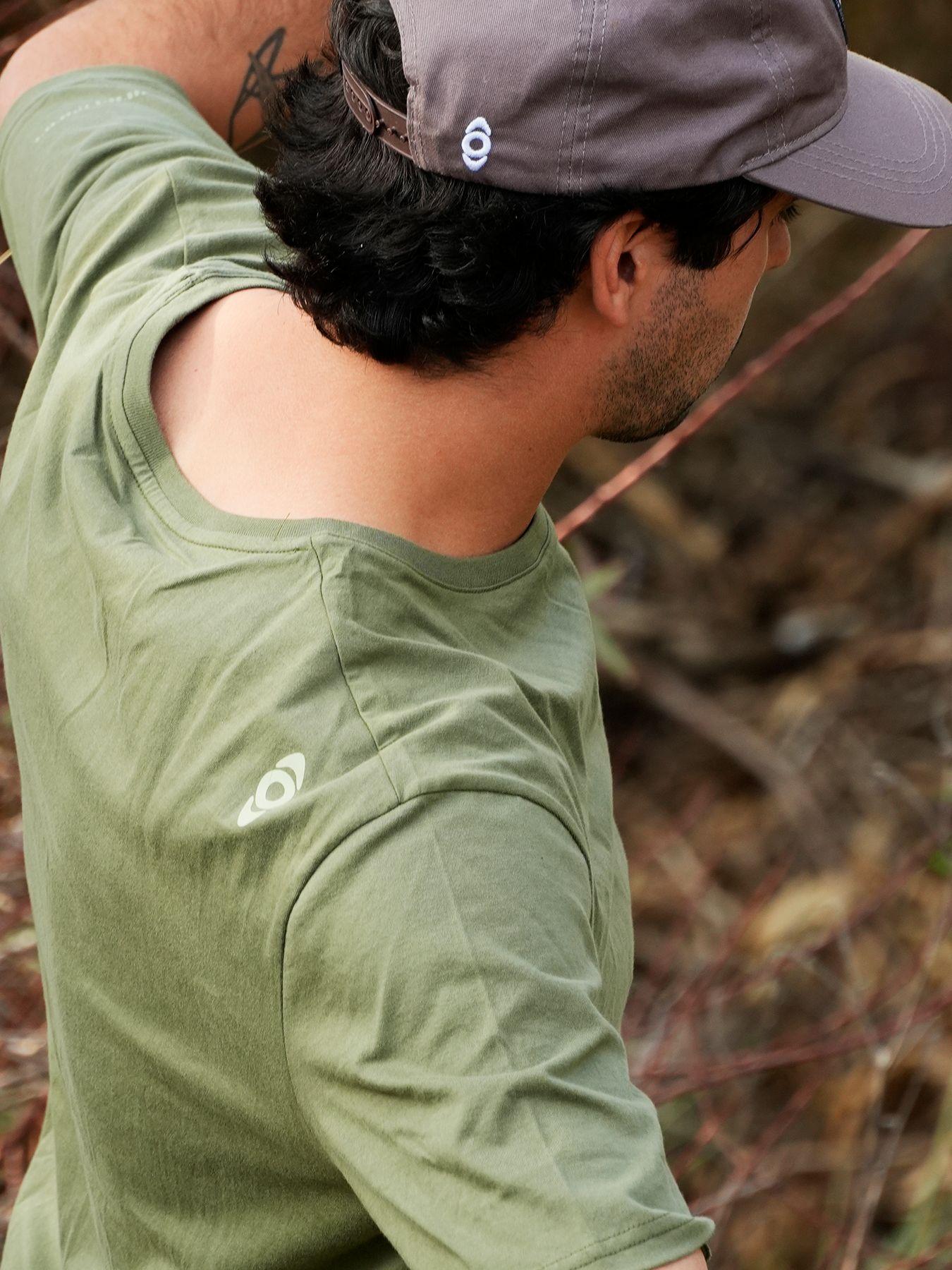 Polera Manga Corta Kano Pehuen 100% Algodón Orgánico Verde-8