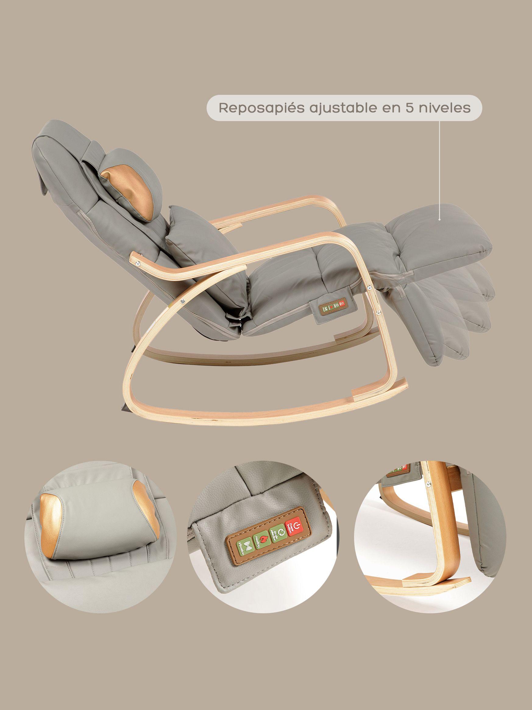 Silla Masajeadora Relan Grey Mecedora Con Vibración y Calor-5