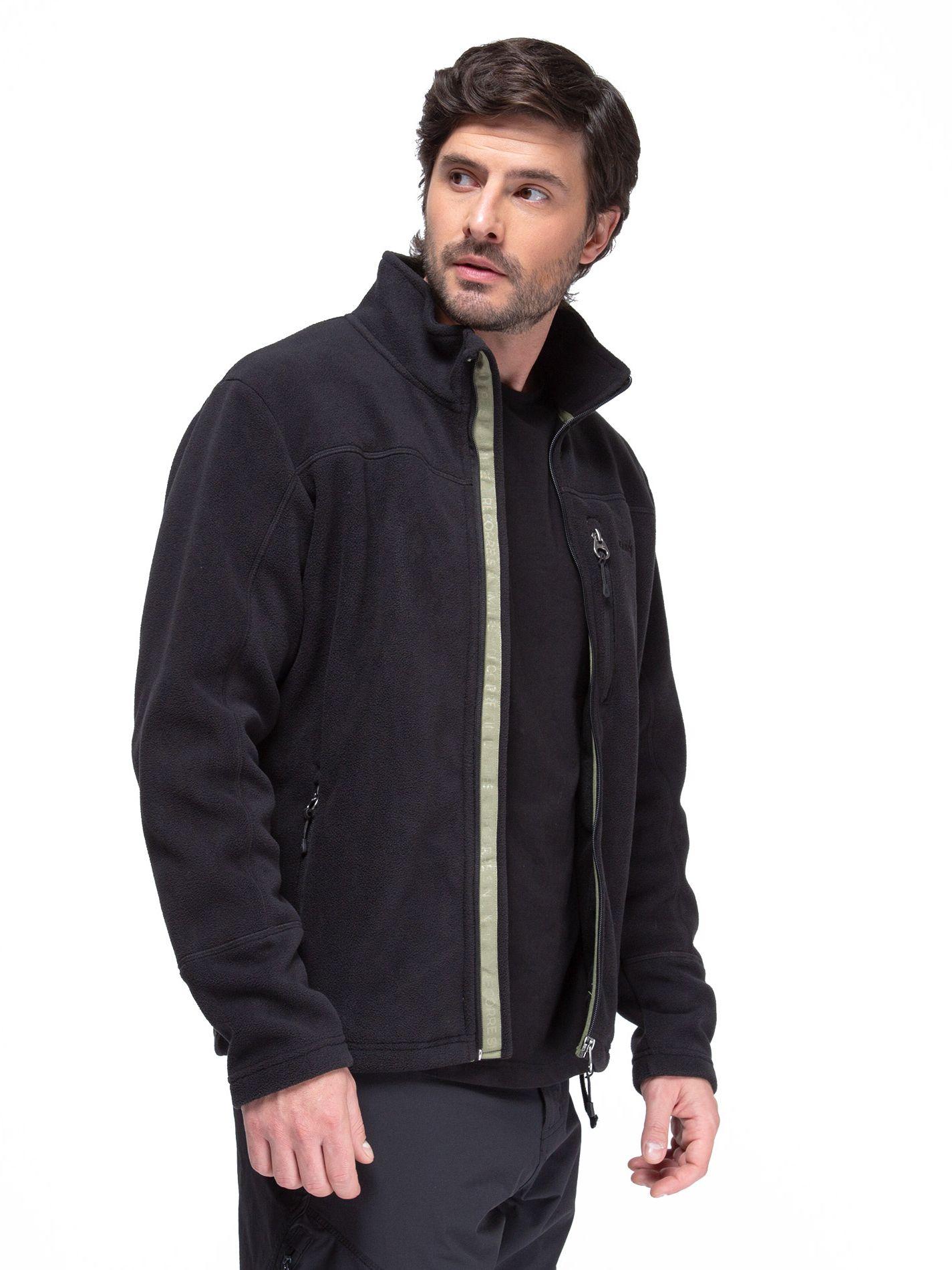 Poleron Polar Hombre Kano Canelo Negro Chaqueta de Polar-9