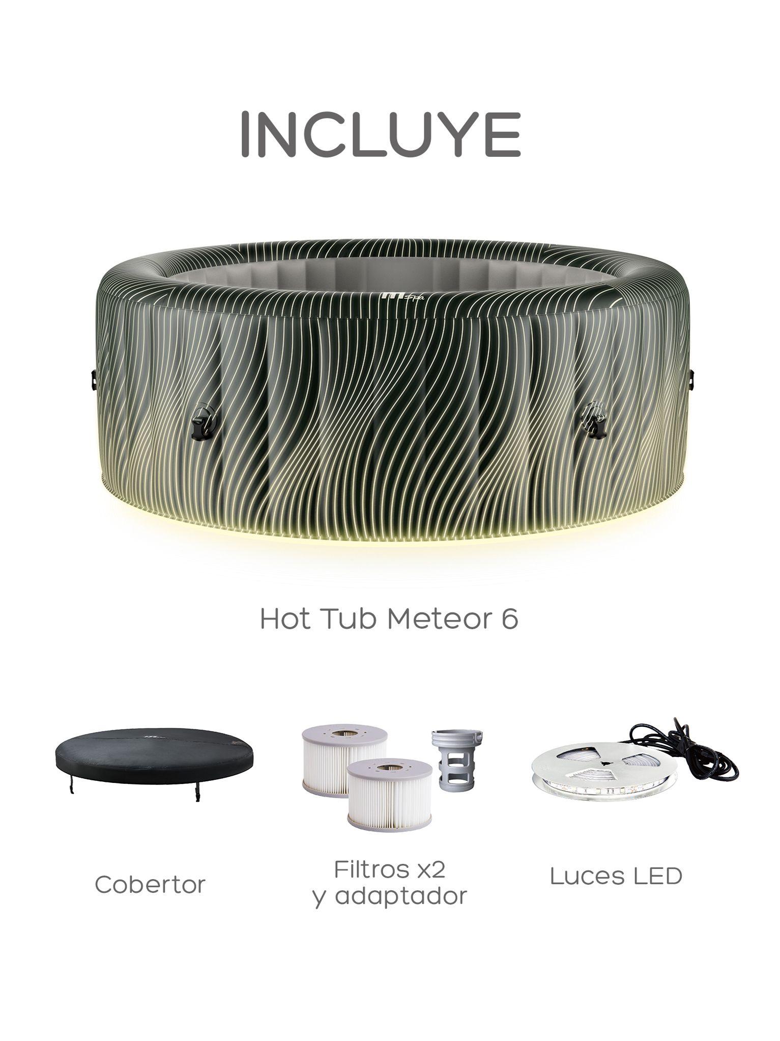 Hot Tub Inflable MSpa Meteor Comfort con Luces 6 Personas-7