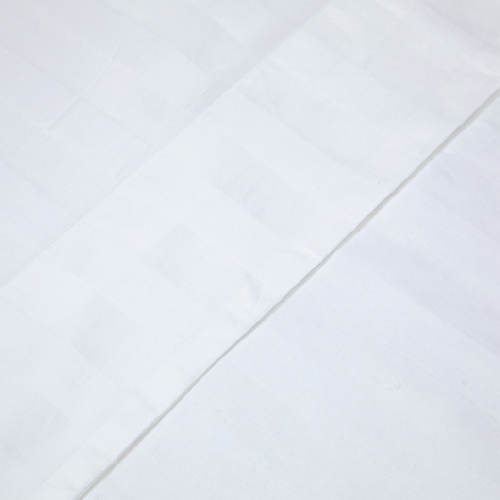 Juego de Sábanas Rayadas 600 Hilos de Algodón Blanco Super King Relan-4