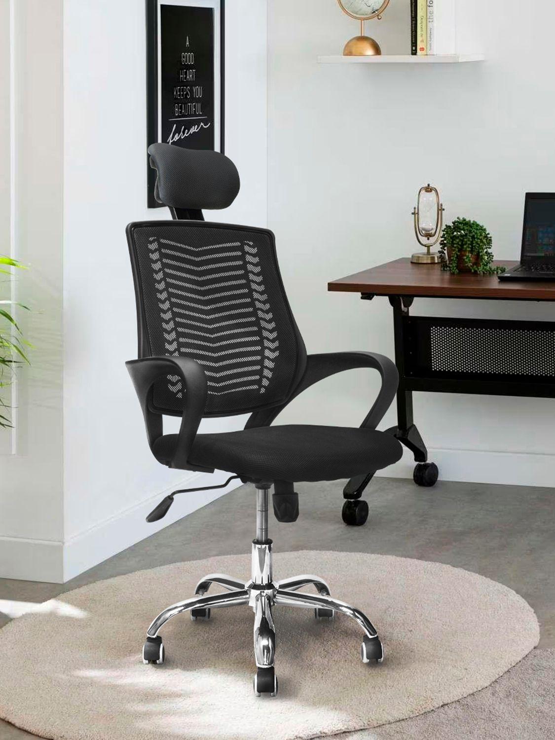 Silla de Escritorio Ejecutiva Top Living Con Cabecero Negro-1