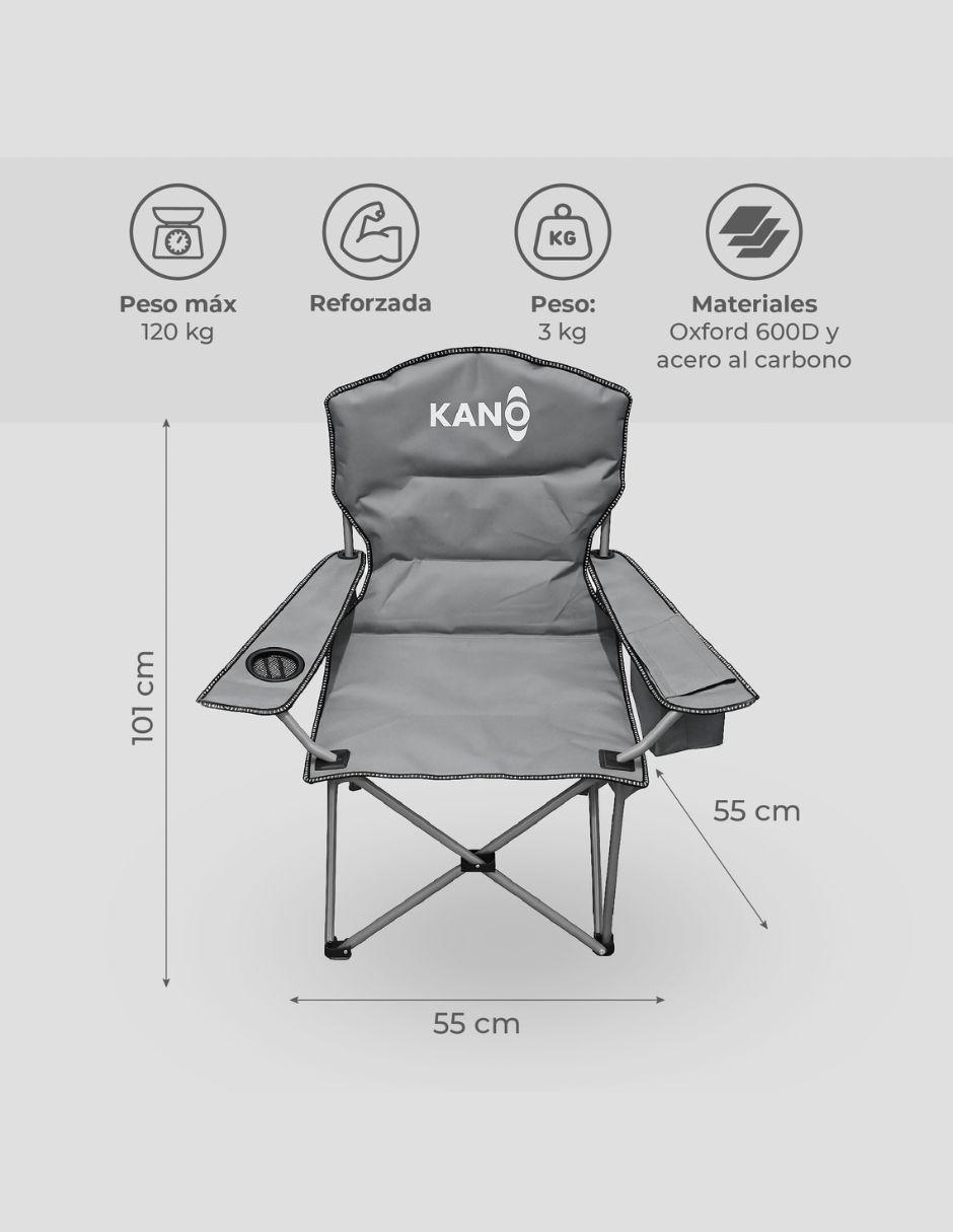 Silla Plegable Para Camping Kano Cucao Reforzada Acolchada-4