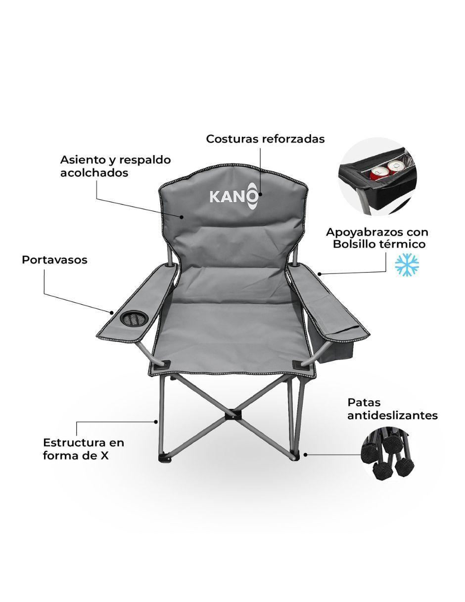 Silla Plegable Para Camping Kano Cucao Reforzada Acolchada-6