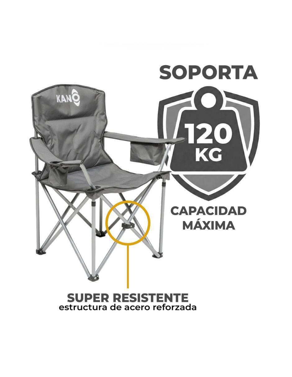 Silla Plegable Para Camping Kano Cucao Reforzada Acolchada-7