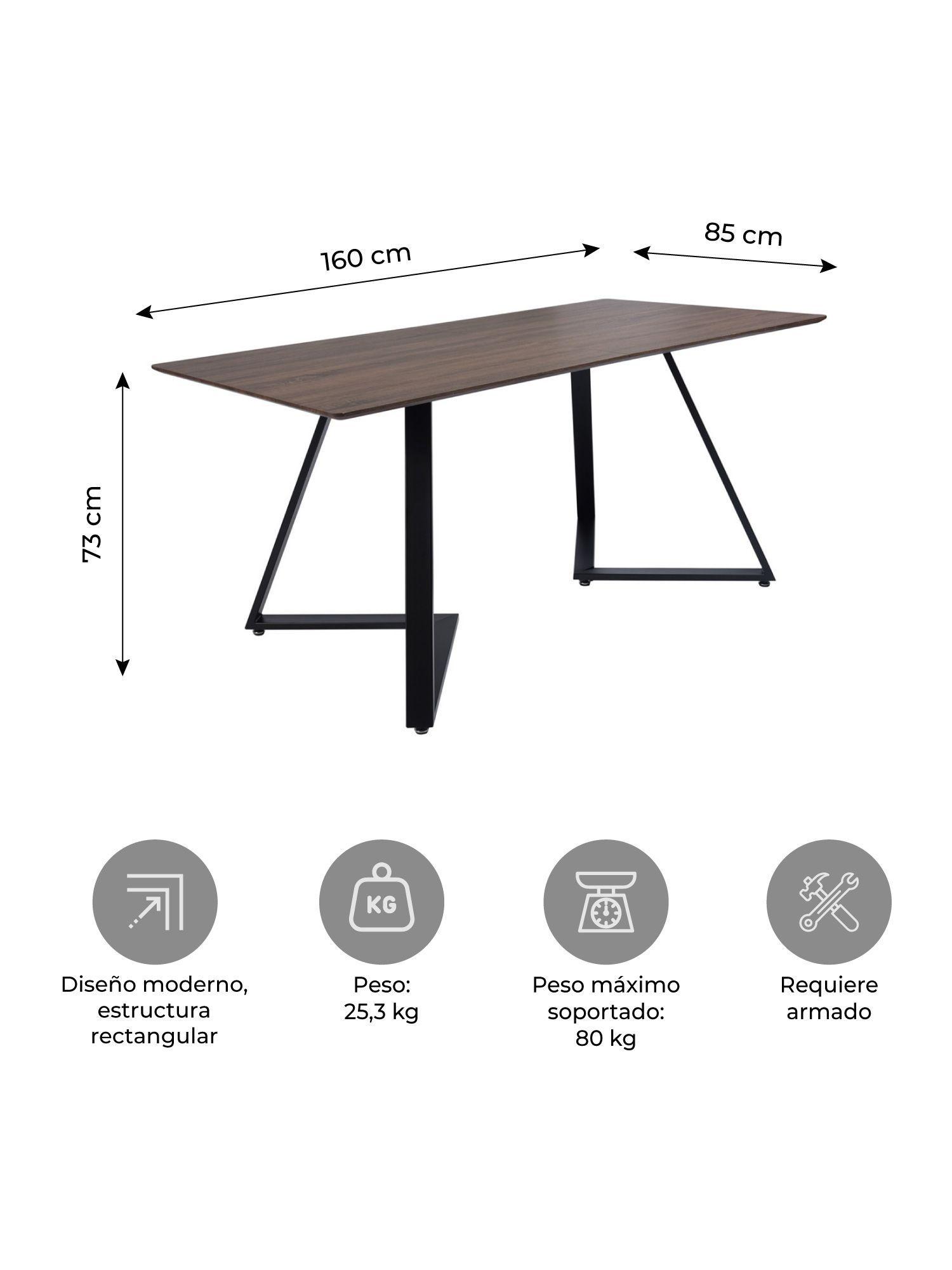 Mesa de Comedor Relan Royal Rectangular 160 x 85 x 75 Cm-2