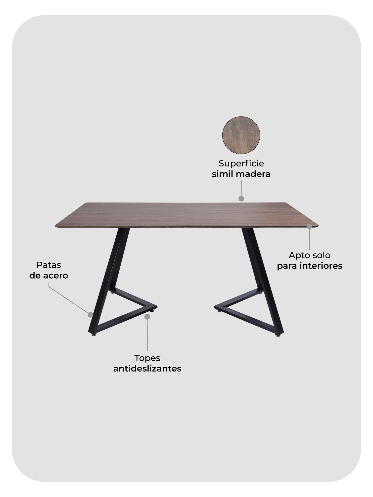 Mesa de Comedor Relan Royal Rectangular 160 x 85 x 75 Cm-3