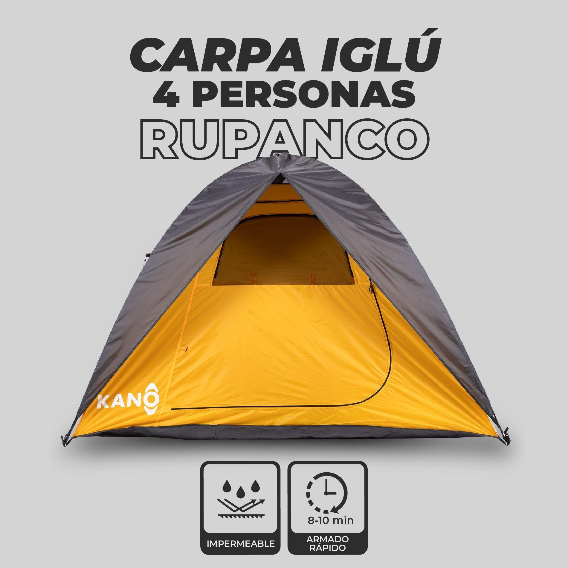 Carpa Rupanco Camping 4 personas Impermeable 3000mm-3
