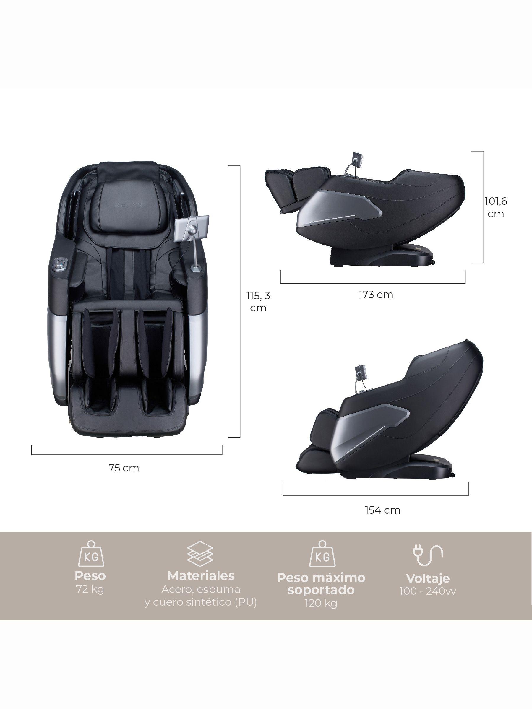 Sillón de Masajes R5000 Reclinable con Gravedad Cero Relan-2
