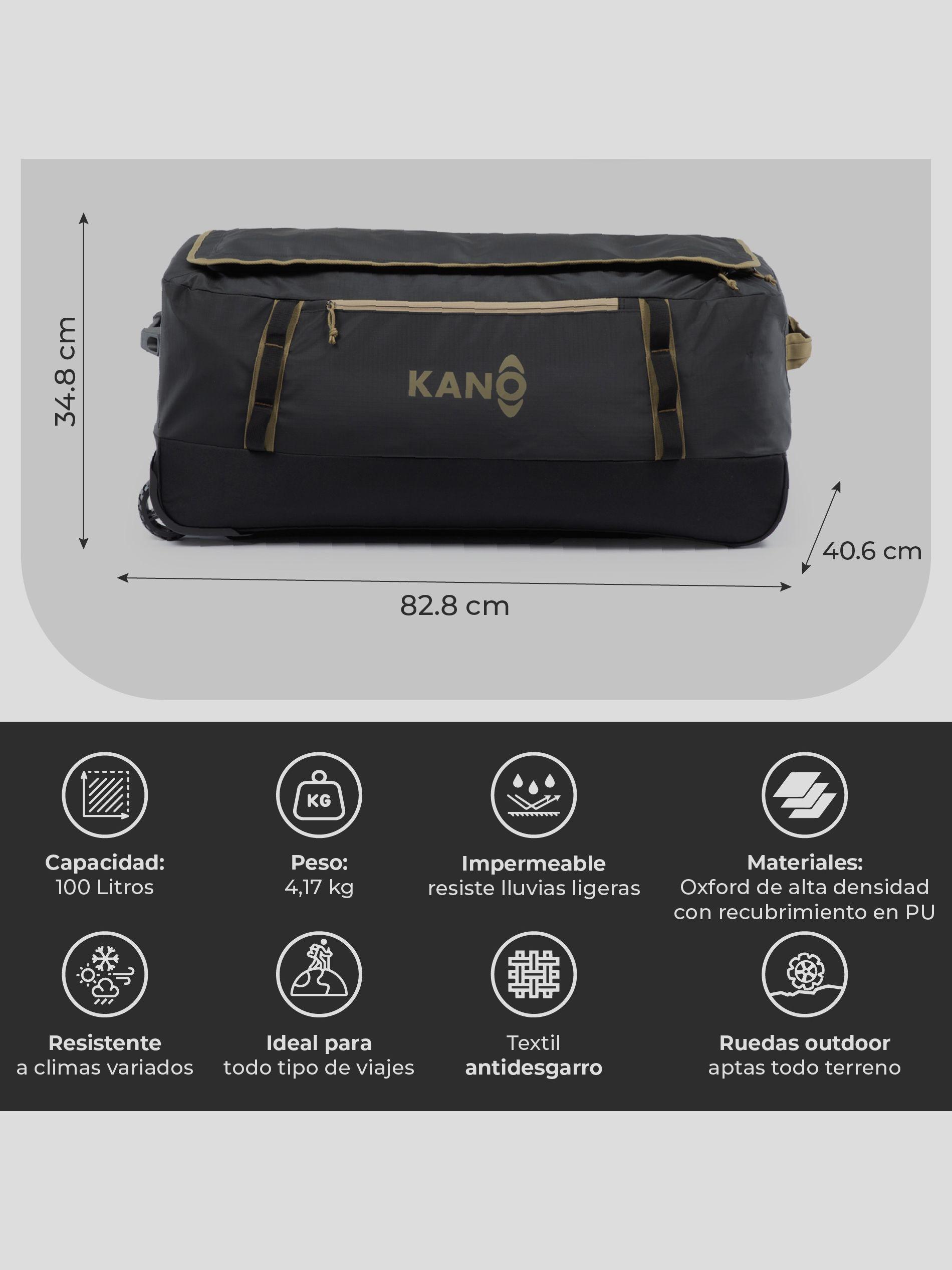 Bolso de Viaje con Ruedas 100L Kano Egger Impermeable-3