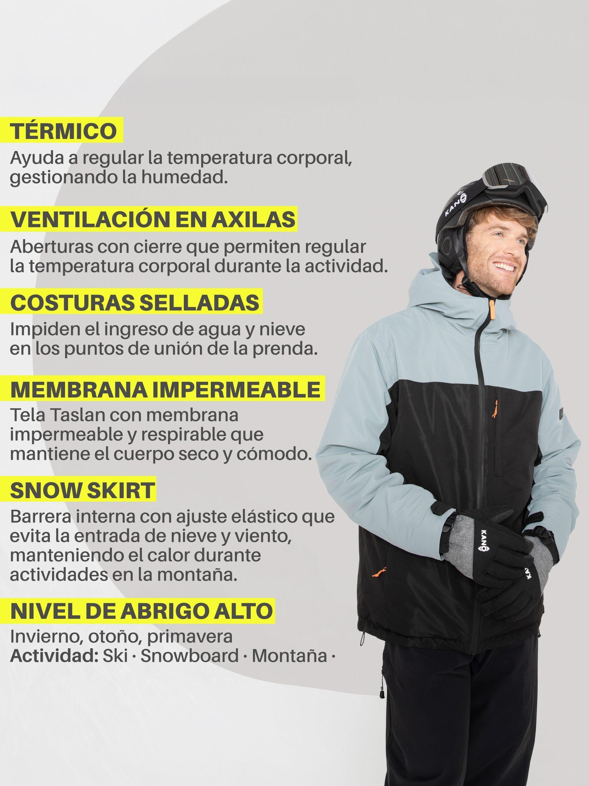 Chaqueta de Nieve Impermeable Hombre Kano Chillan Ski-4