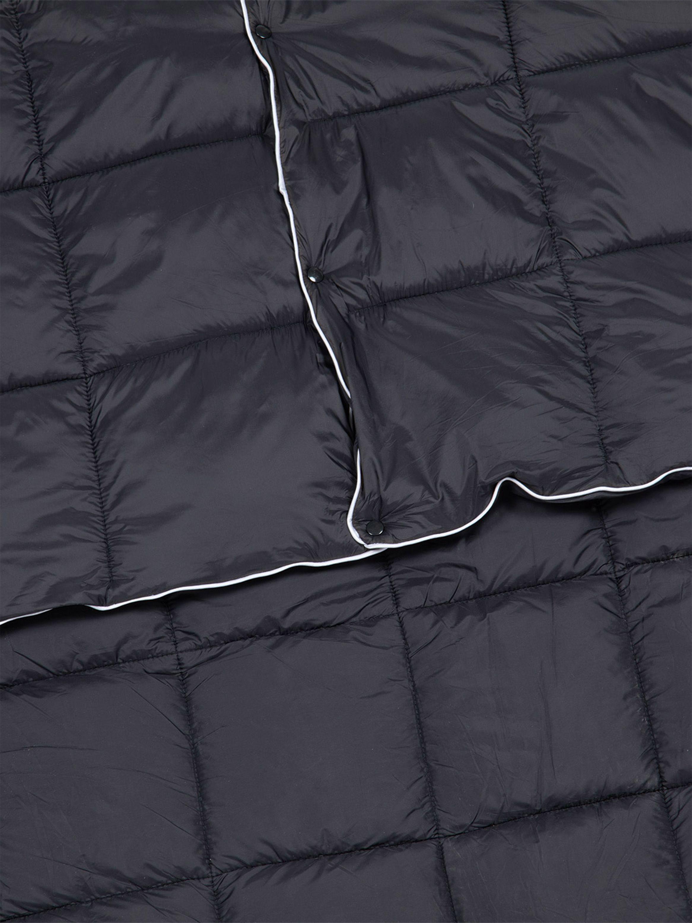 Manta Térmica Camping Kano con Botones Tipo Poncho Negro-7