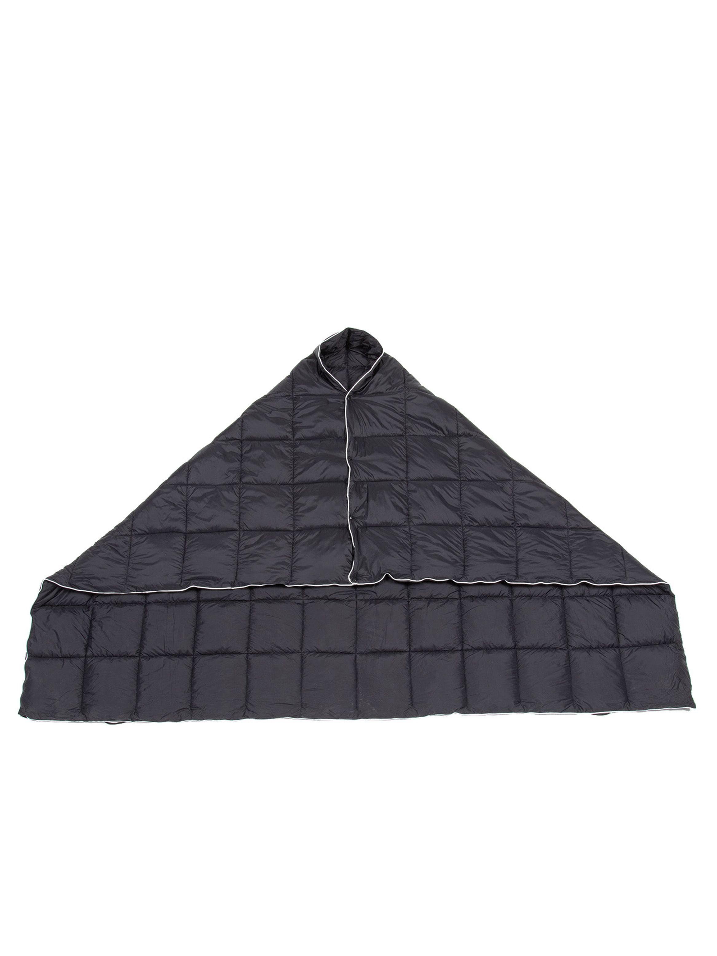 Manta Térmica Camping Kano con Botones Tipo Poncho Negro-8