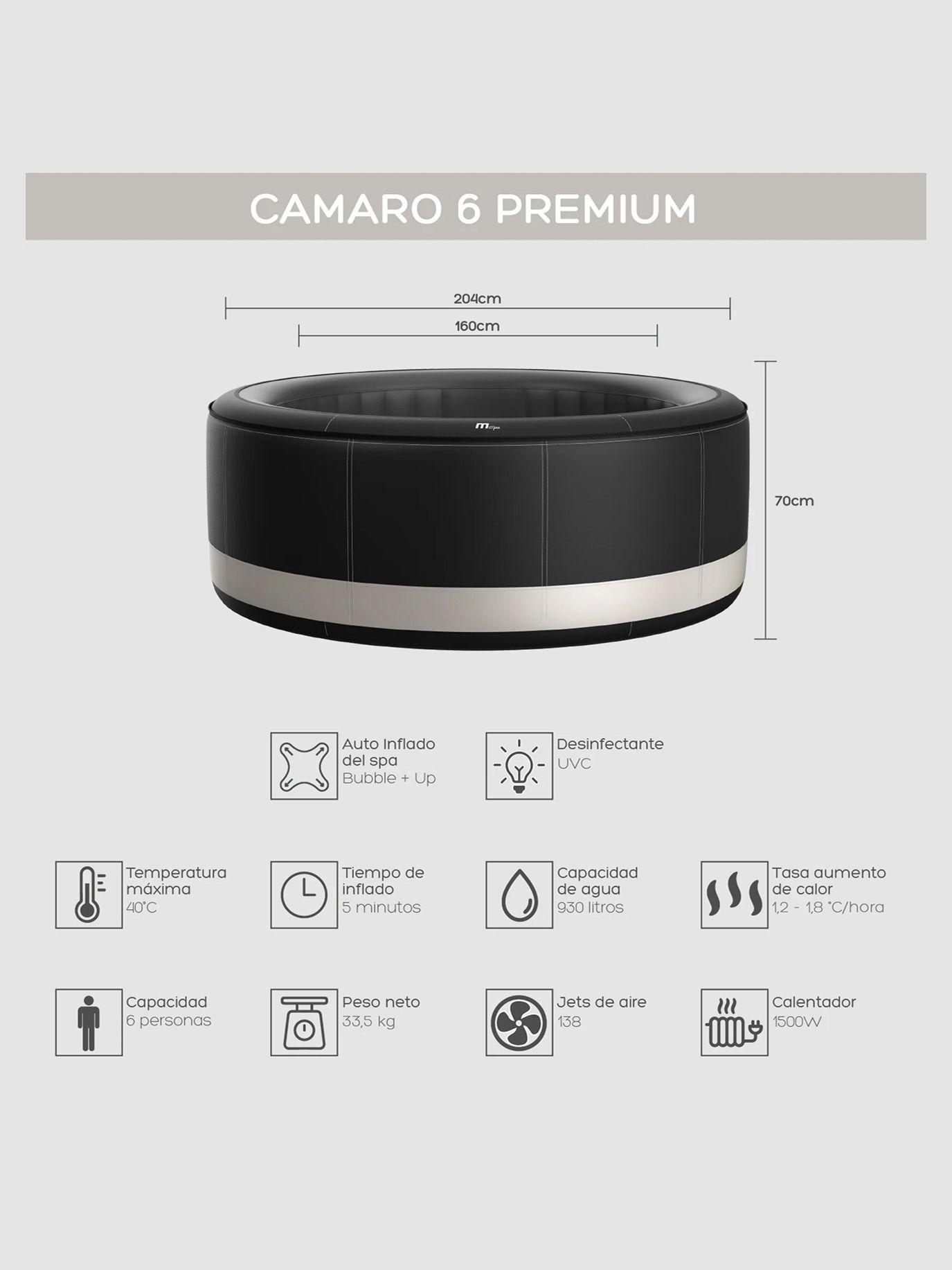 Hot Tub Inflable MSpa Camaro Premium SPA Para 6 Personas-2