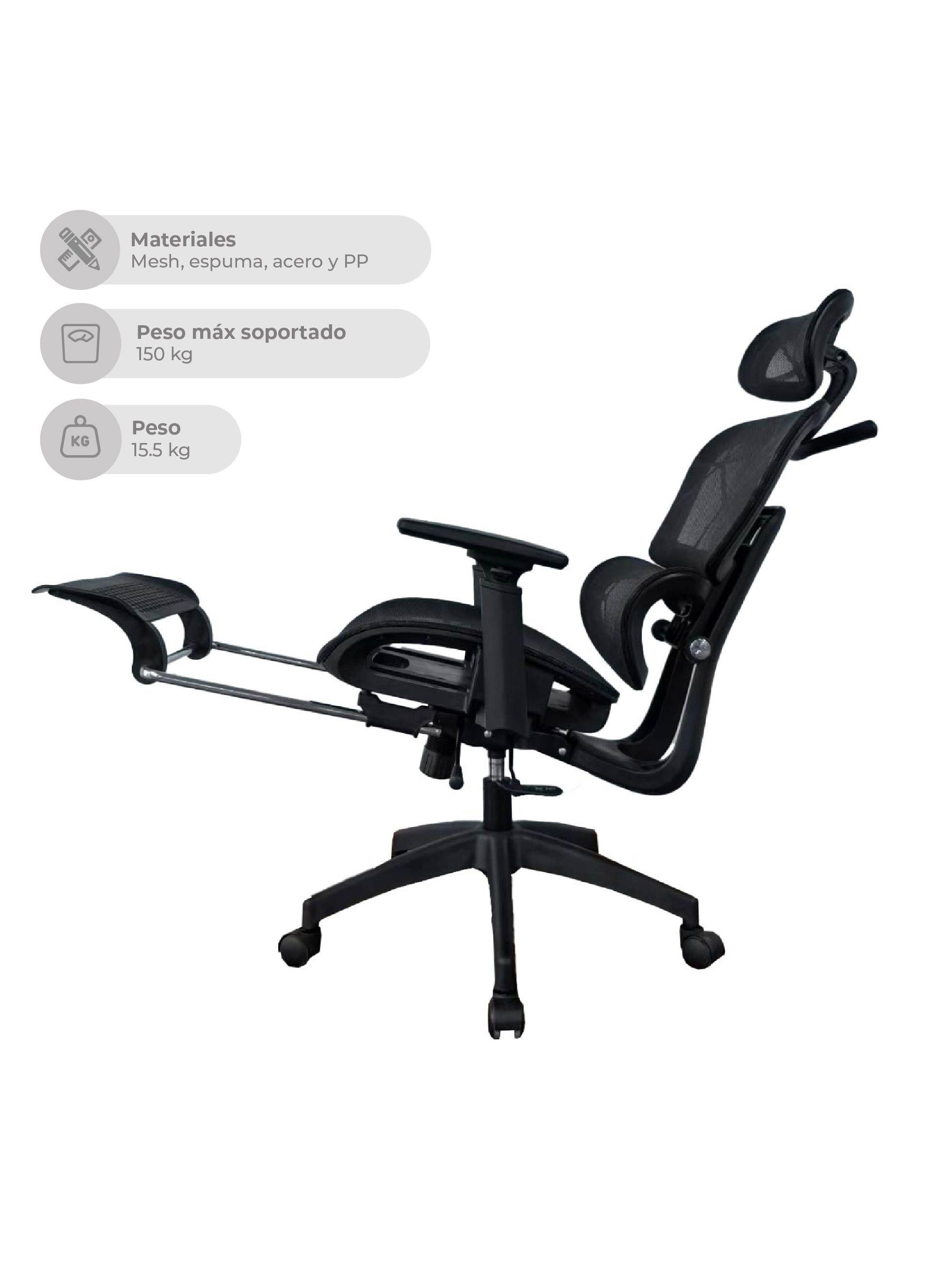 Silla de escritorio con Reposapies Ergonomus SILL-EP2N-2
