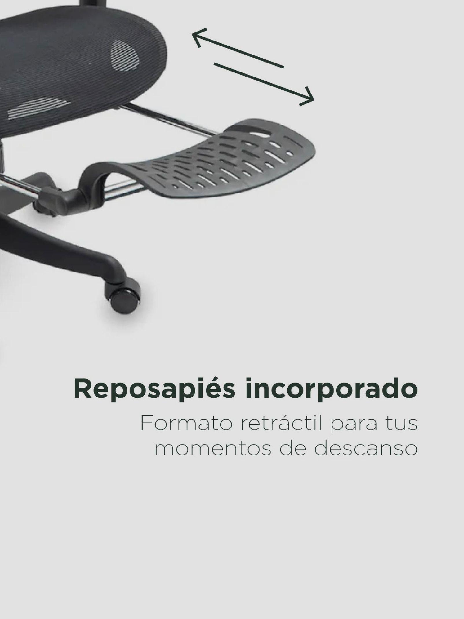 Silla de escritorio con Reposapies Ergonomus SILL-EP2N-3