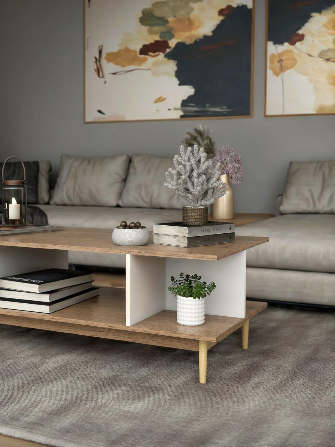 Mesa de Centro Top Living Bari Rectangular Lateral Nórdica-7