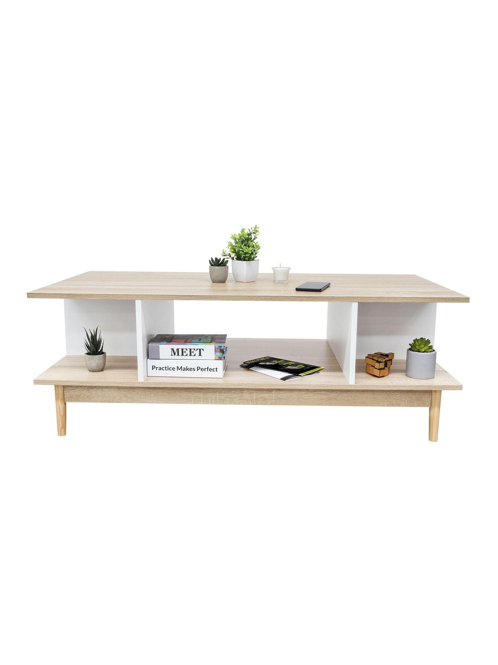 Mesa de Centro Top Living Bari Rectangular Lateral Nórdica-3
