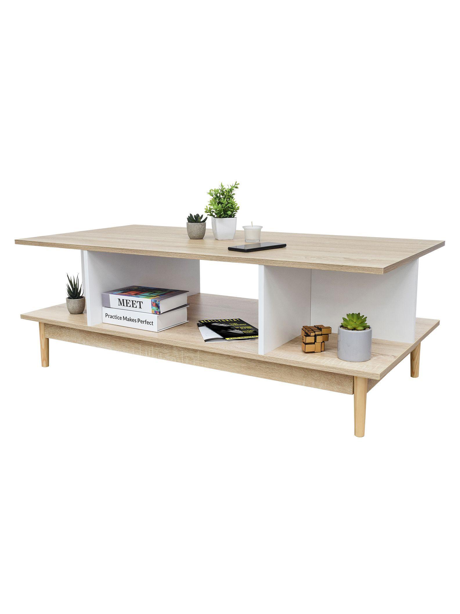 Mesa de Centro Top Living Bari Rectangular Lateral Nórdica-6