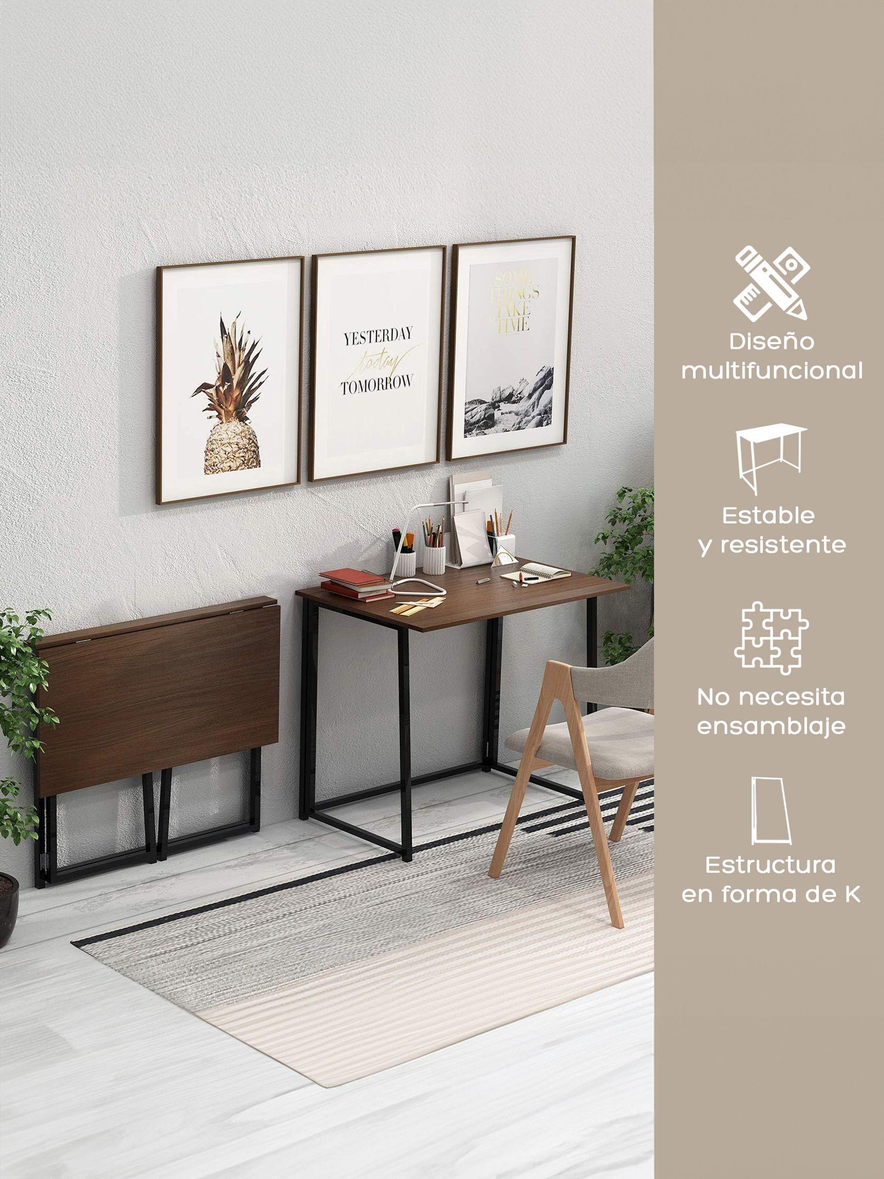 Escritorio Plegable Top Living Wengué Compacto Industrial-6