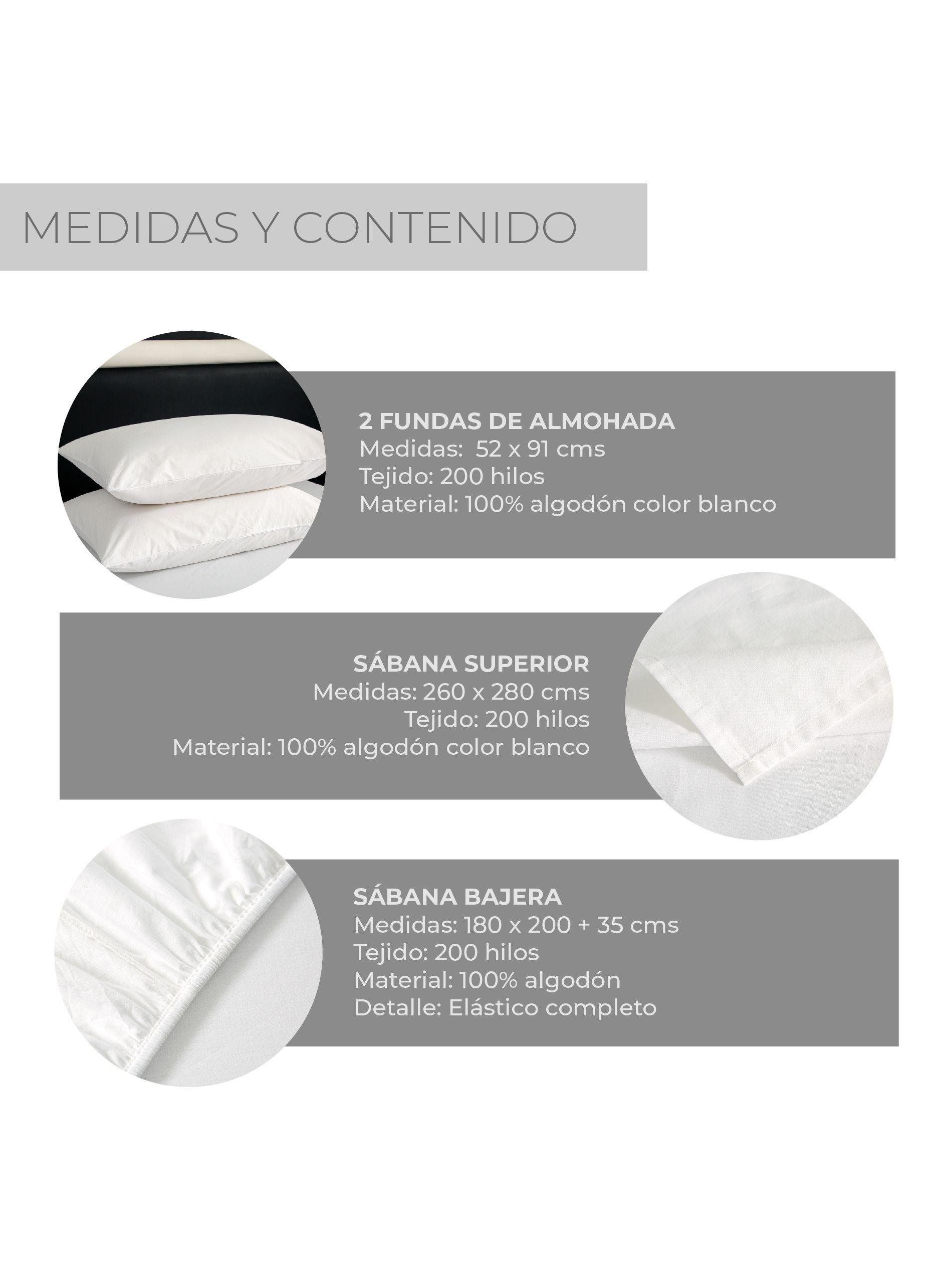 Juego de Sábanas King 100% Algodón Relan 200 Hilos Premium-5