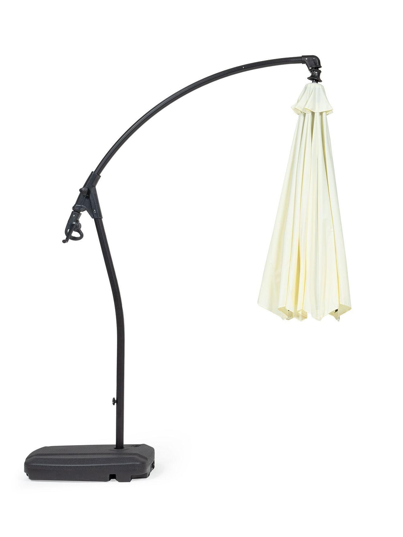 Quitasol Lateral Con Base Relan Sombrilla Manivela 300Cm-4