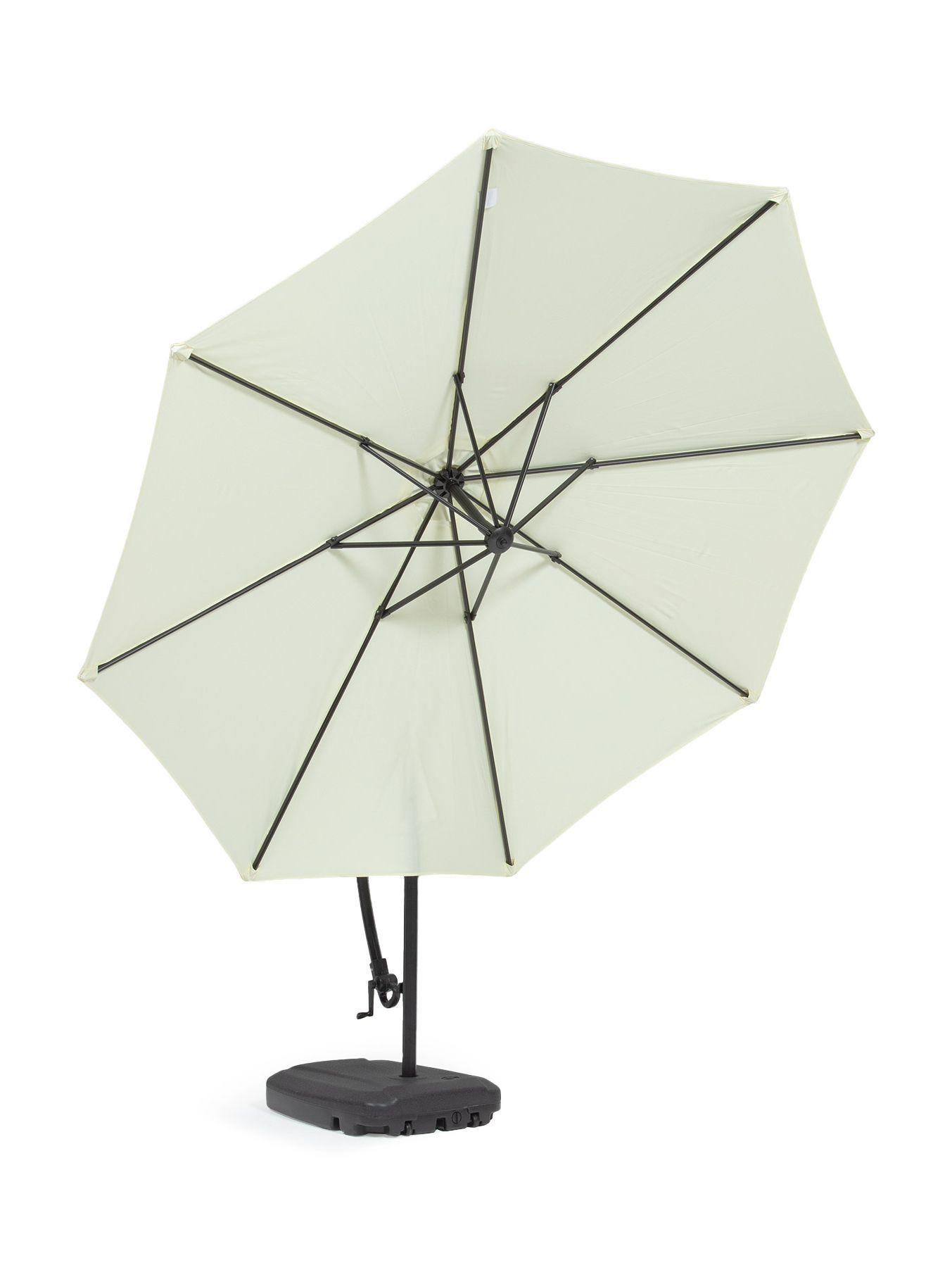 Quitasol Lateral Con Base Relan Sombrilla Manivela 300Cm-5