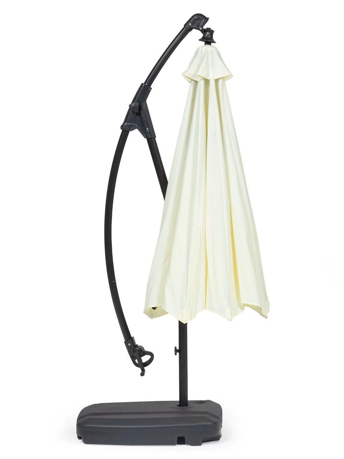 Quitasol Lateral Con Base Relan Sombrilla Manivela 300Cm-7