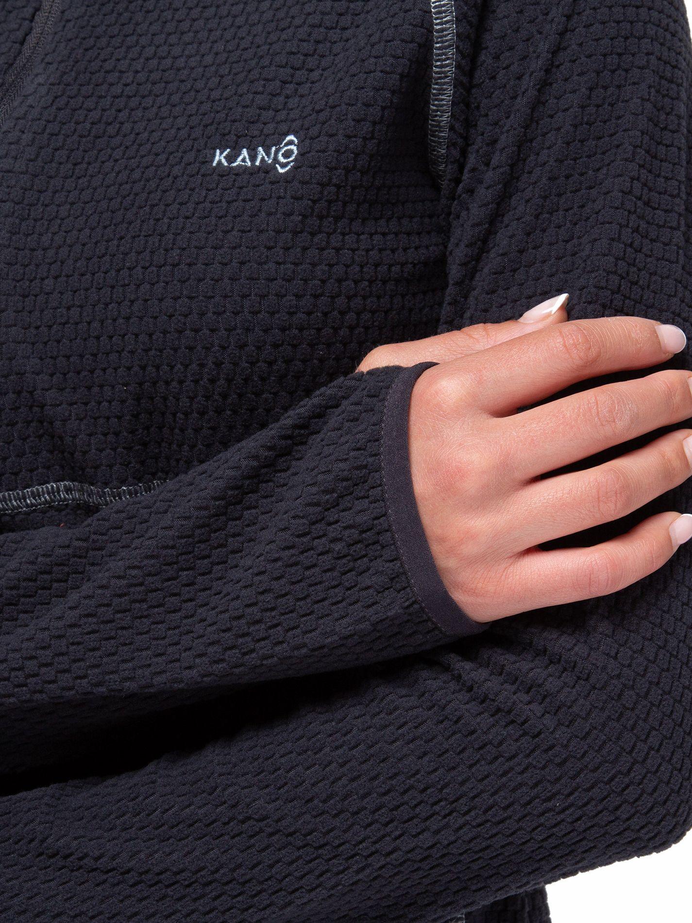 Poleron Mujer Nano Fleece Gris Oscuro Kano Tineo Deportivo-3