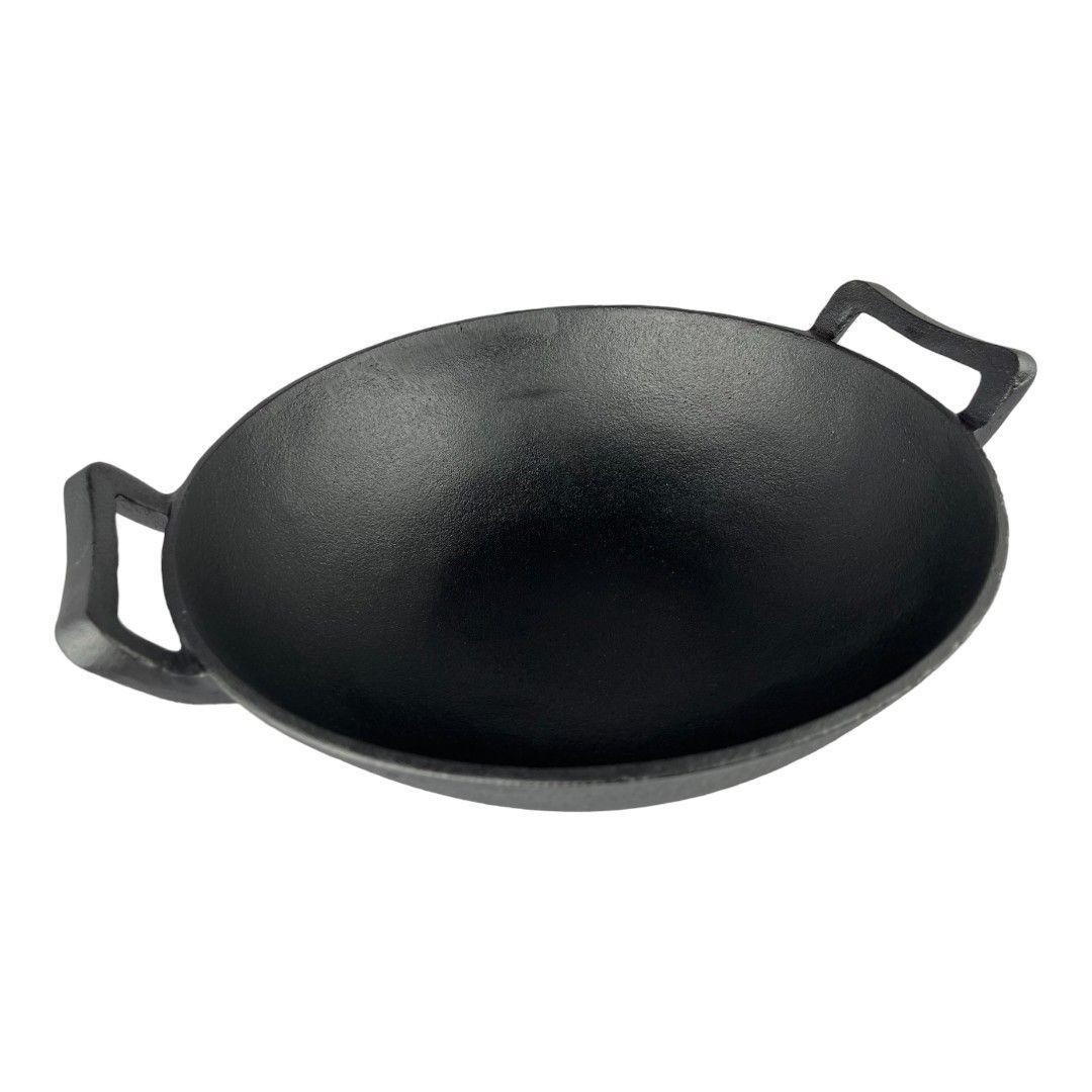 WOK FIERRO FUNDIDO 30CM CON TAPA-2