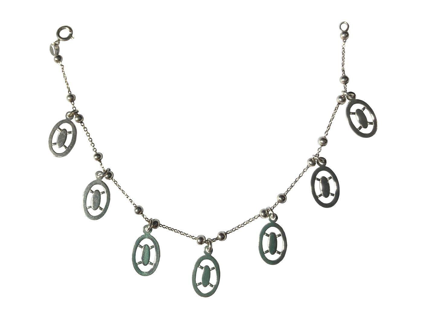 Pulsera plata 925 ovalada -0