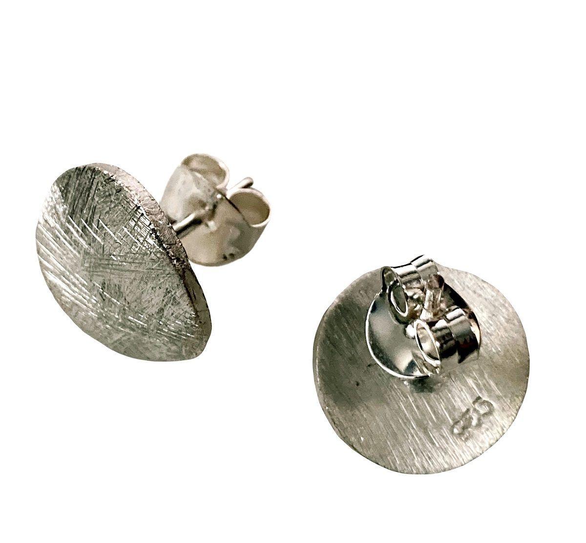 Aros plata 925 al lóbulo, esmerilados-1