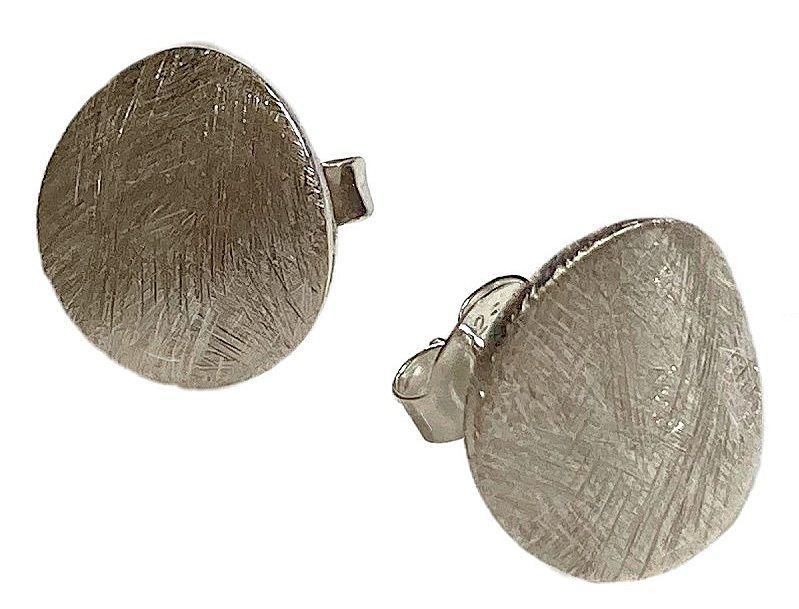 Aros plata 925 al lóbulo, esmerilados-2