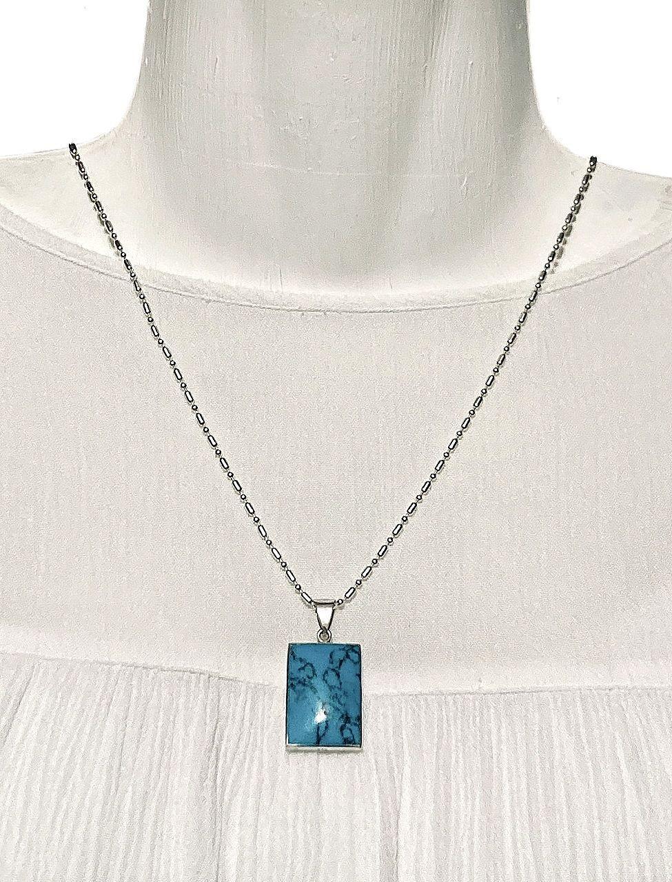 Colgante plata 925 Turquesa diseño-3