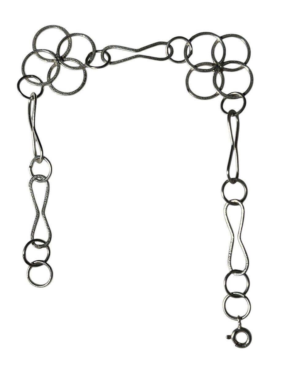 Pulsera plata 925 Argollas entrelazadas-1