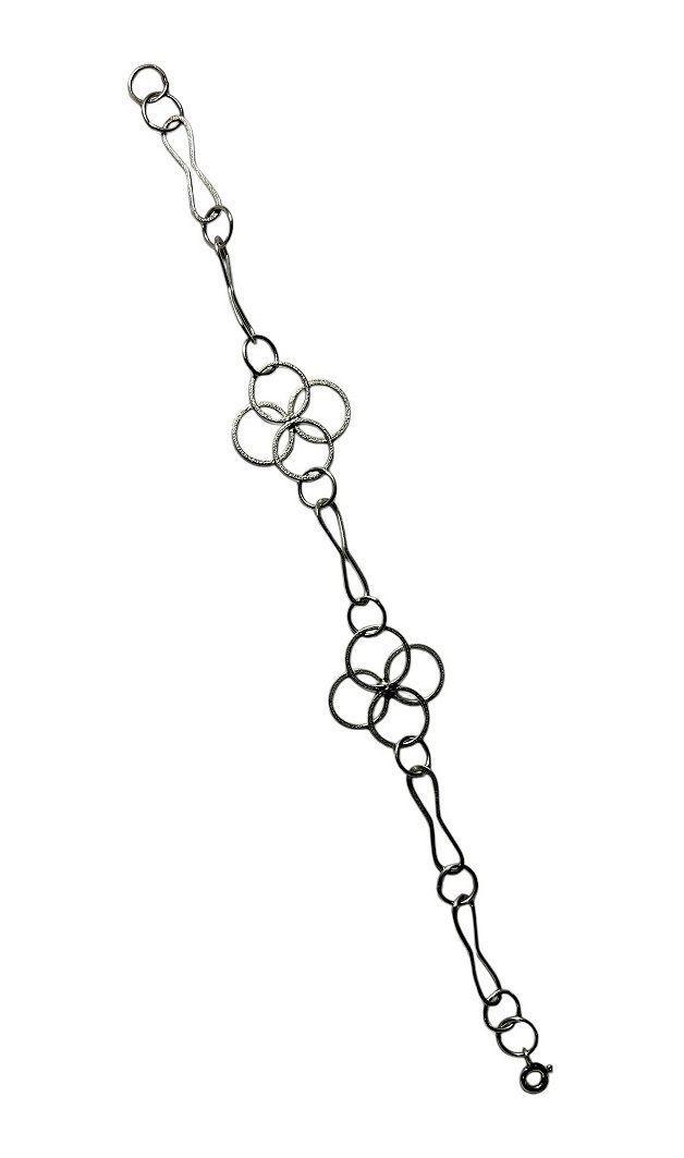 Pulsera plata 925 Argollas entrelazadas-2