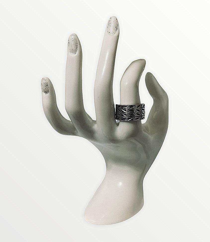 Anillo plata 925 envejecido con diseño-2